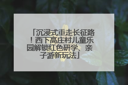 沉浸式重走长征路！西下高庄村儿童乐园解锁红色研学、亲子游新玩法
