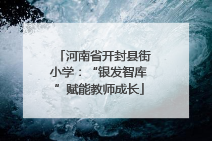 河南省开封县街小学：“银发智库”赋能教师成长