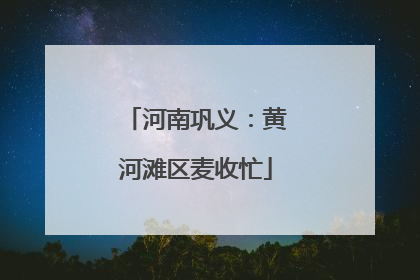 河南巩义：黄河滩区麦收忙