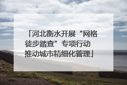 河北衡水开展“网格徒步踏查”专项行动 推动城市精细化管理