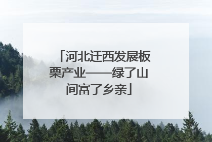 河北迁西发展板栗产业——绿了山间富了乡亲