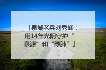 泉城老兵刘秀峰：用14年光阴守护“泉源”和“绿肺”