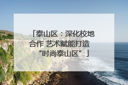 泰山区：深化校地合作 艺术赋能打造“时尚泰山区”