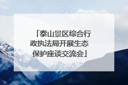 泰山景区综合行政执法局开展生态保护座谈交流会