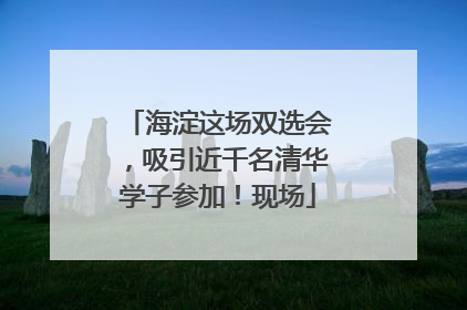 海淀这场双选会，吸引近千名清华学子参加！现场