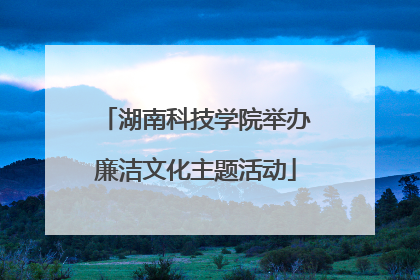 湖南科技学院举办廉洁文化主题活动