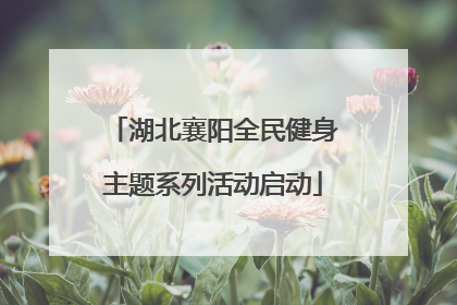 湖北襄阳全民健身主题系列活动启动