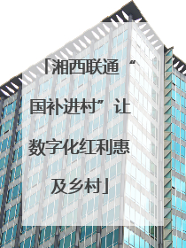 湘西联通“国补进村”让数字化红利惠及乡村