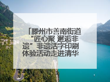 滕州市善南街道“匠心聚 邂逅非遗”非遗活字印刷体验活动走进清华园小学