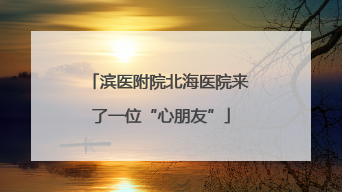 滨医附院北海医院来了一位“心朋友”