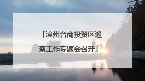 漳州台商投资区巡察工作专题会召开