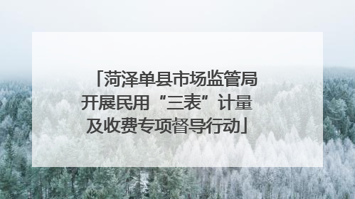 菏泽单县市场监管局开展民用“三表”计量及收费专项督导行动