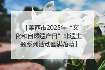 莱西市2025年“文化和自然遗产日”非遗主题系列活动圆满落幕