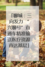 聊城：三向发力 “兴聊号”直通车精准输送医疗资源直达基层