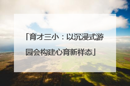 育才三小：以沉浸式游园会构建心育新样态