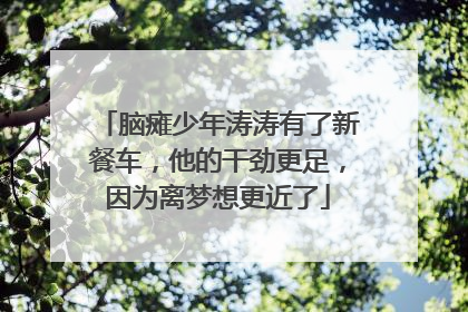 脑瘫少年涛涛有了新餐车，他的干劲更足，因为离梦想更近了