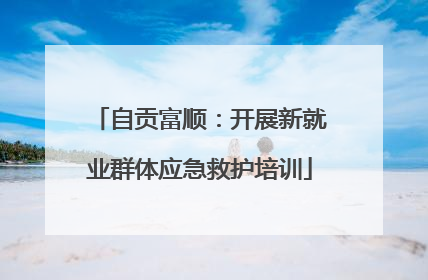 自贡富顺：开展新就业群体应急救护培训