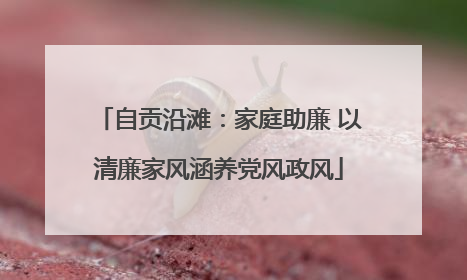 自贡沿滩：家庭助廉 以清廉家风涵养党风政风