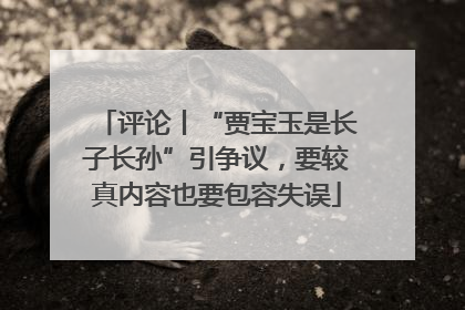 评论丨“贾宝玉是长子长孙”引争议，要较真内容也要包容失误