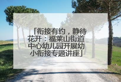 衔接有约，静待花开：福莱山街道中心幼儿园开展幼小衔接专题讲座