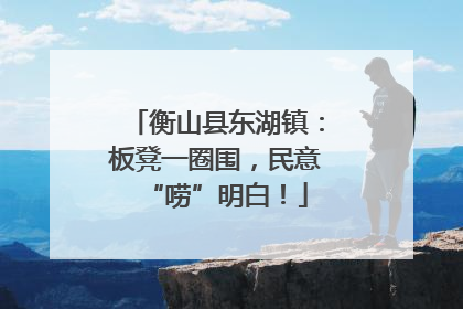 衡山县东湖镇：板凳一圈围，民意“唠”明白！