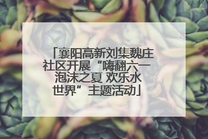 襄阳高新刘集魏庄社区开展“嗨翻六一 泡沫之夏 欢乐水世界”主题活动