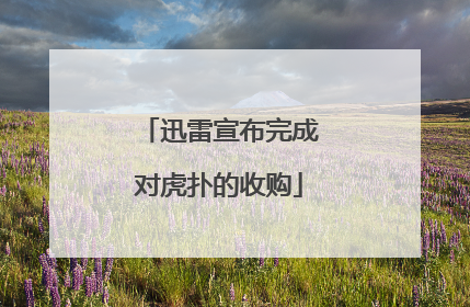 迅雷宣布完成对虎扑的收购