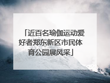 近百名瑜伽运动爱好者郑东新区市民体育公园展风采