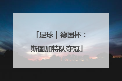 足球｜德国杯：斯图加特队夺冠