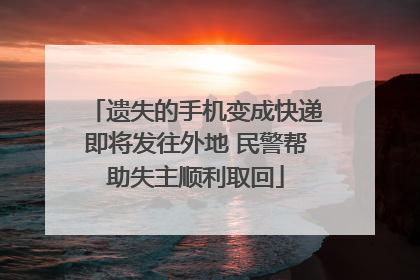 遗失的手机变成快递即将发往外地 民警帮助失主顺利取回