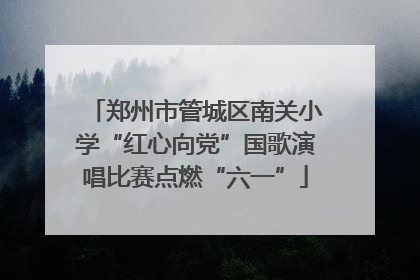 郑州市管城区南关小学“红心向党”国歌演唱比赛点燃“六一”