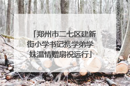 郑州市二七区建新街小学书记携学弟学妹温情赠扇祝远行