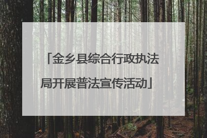 金乡县综合行政执法局开展普法宣传活动