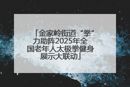 金家岭街道“拳”力助阵2025年全国老年人太极拳健身展示大联动