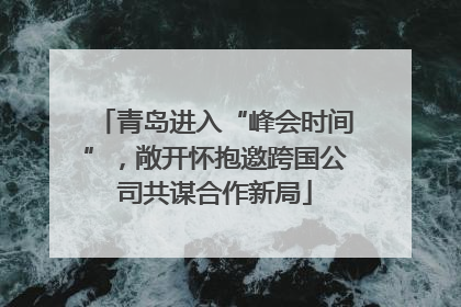 青岛进入“峰会时间”，敞开怀抱邀跨国公司共谋合作新局