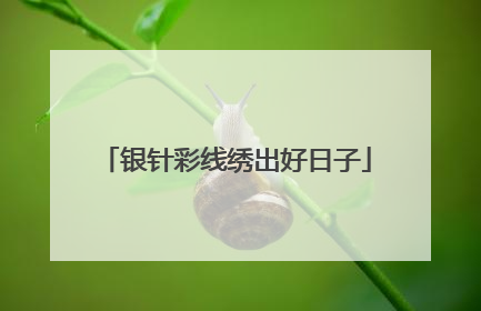 银针彩线绣出好日子