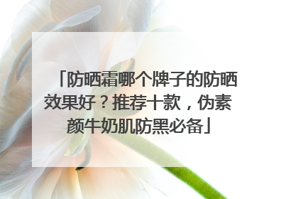 防晒霜哪个牌子的防晒效果好？推荐十款，伪素颜牛奶肌防黑必备