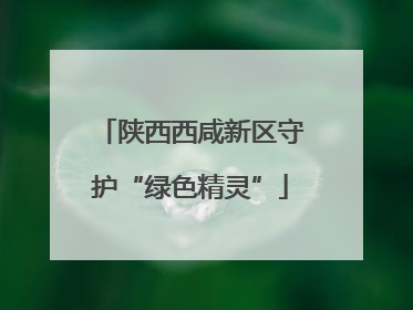 陕西西咸新区守护“绿色精灵”