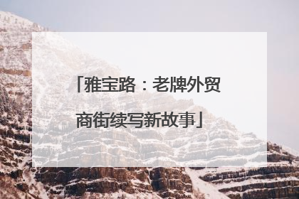 雅宝路：老牌外贸商街续写新故事