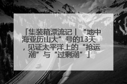 集装箱漂流记丨“地中海亚历山大”号的13天，见证太平洋上的“抢运潮”与“过剩潮”