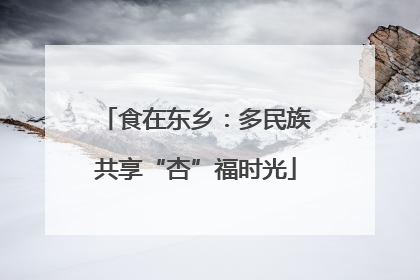 食在东乡：多民族共享“杏”福时光