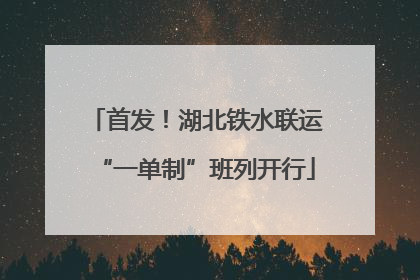首发！湖北铁水联运“一单制”班列开行