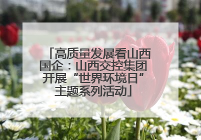 高质量发展看山西国企：山西交控集团开展“世界环境日”主题系列活动