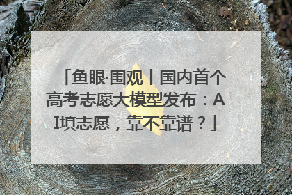 鱼眼·围观丨国内首个高考志愿大模型发布：AI填志愿，靠不靠谱？
