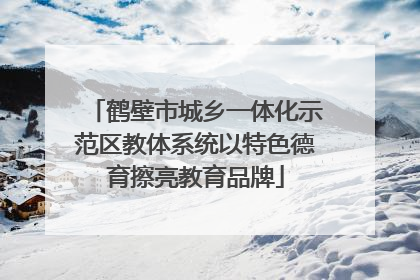 鹤壁市城乡一体化示范区教体系统以特色德育擦亮教育品牌