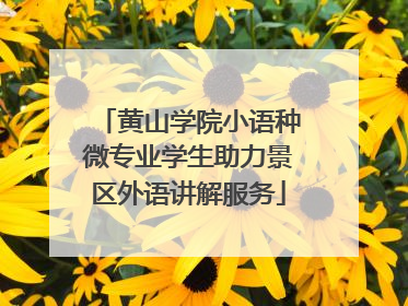 黄山学院小语种微专业学生助力景区外语讲解服务