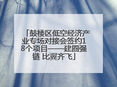 鼓楼区低空经济产业专场对接会签约18个项目——建圈强链 比翼齐飞