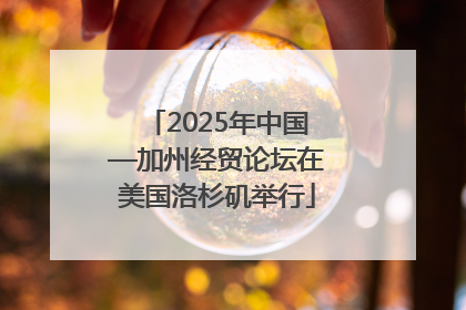 2025年中国—加州经贸论坛在美国洛杉矶举行