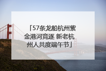 57条龙船杭州紫金港河竞逐 新老杭州人共度端午节
