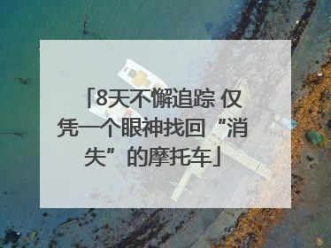 8天不懈追踪 仅凭一个眼神找回“消失”的摩托车